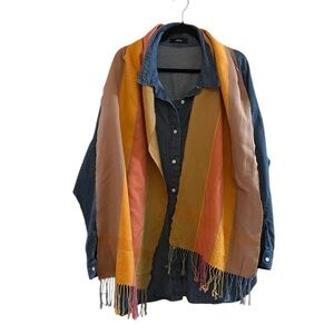 MILHUA PERU BABY ALPACA AND SILK SCARF EUC 14x82